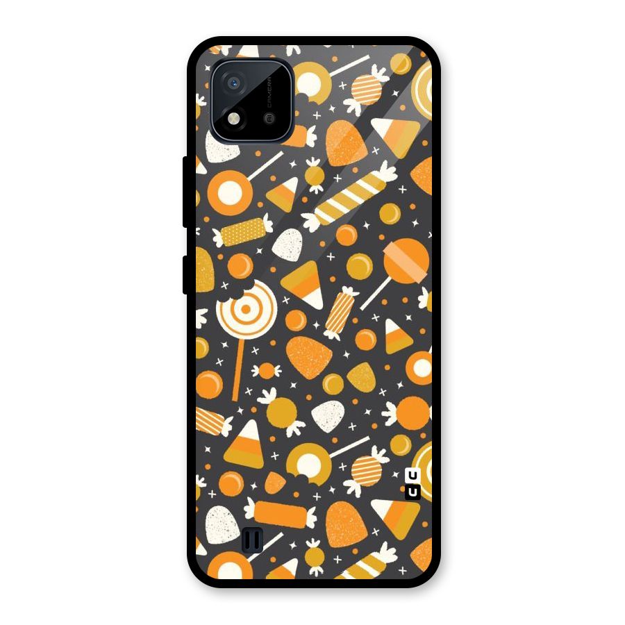 Candies Pattern Glass Back Case for Realme C11 2021