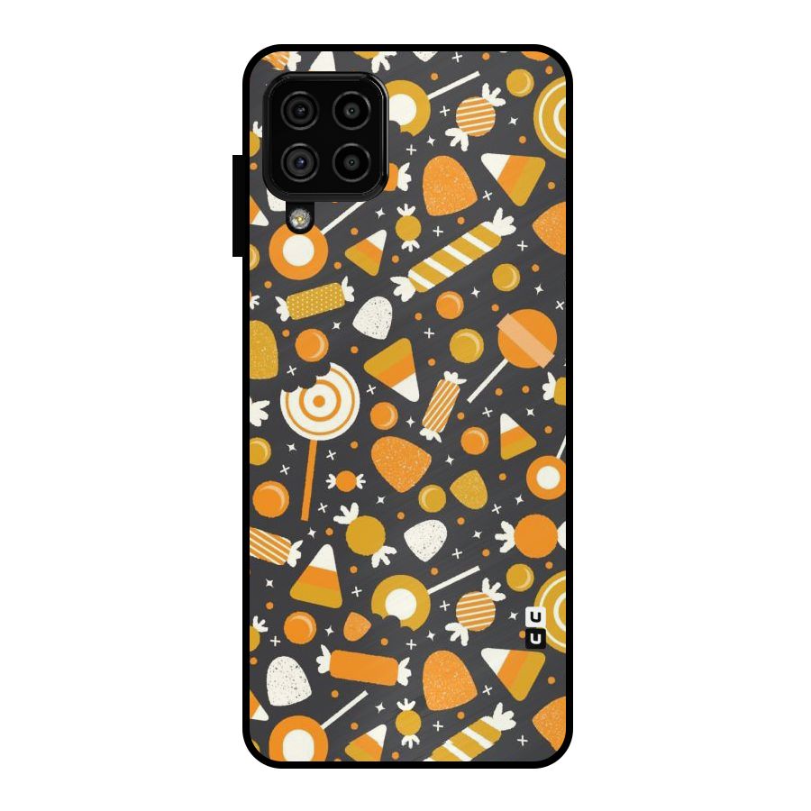 Candies Pattern Metal Back Case for Galaxy A22 4G