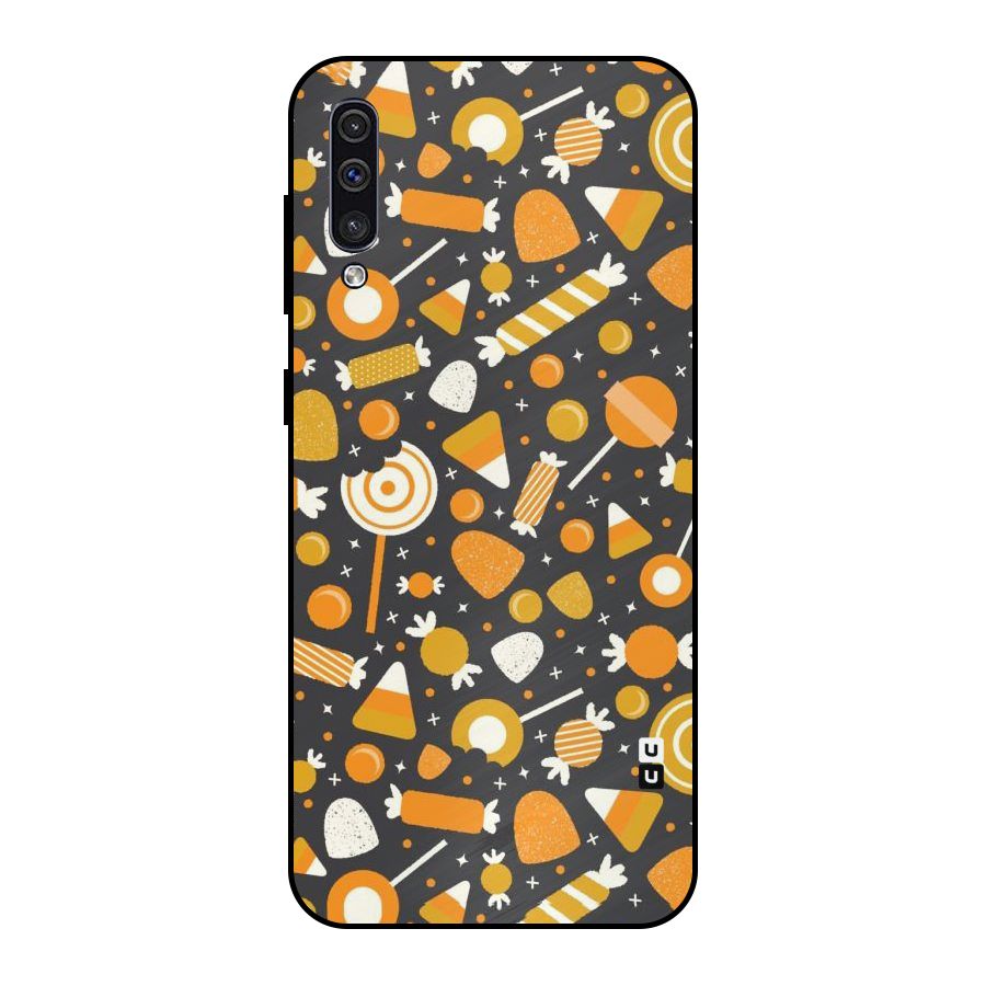 Candies Pattern Metal Back Case for Galaxy A50