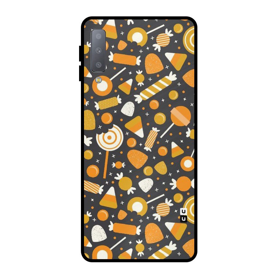 Candies Pattern Metal Back Case for Galaxy A7 (2018)