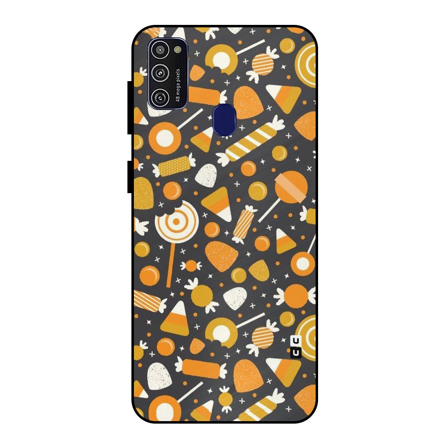 Candies Pattern Metal Back Case for Galaxy M30s