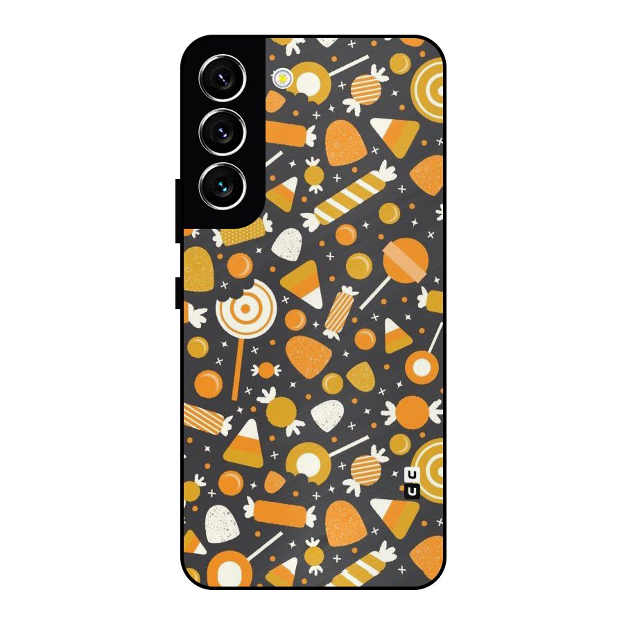 Candies Pattern Metal Back Case for Galaxy S22 5G
