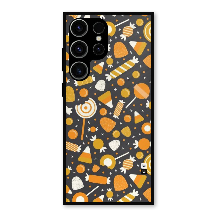 Candies Pattern Metal Back Case for Galaxy S23 Ultra