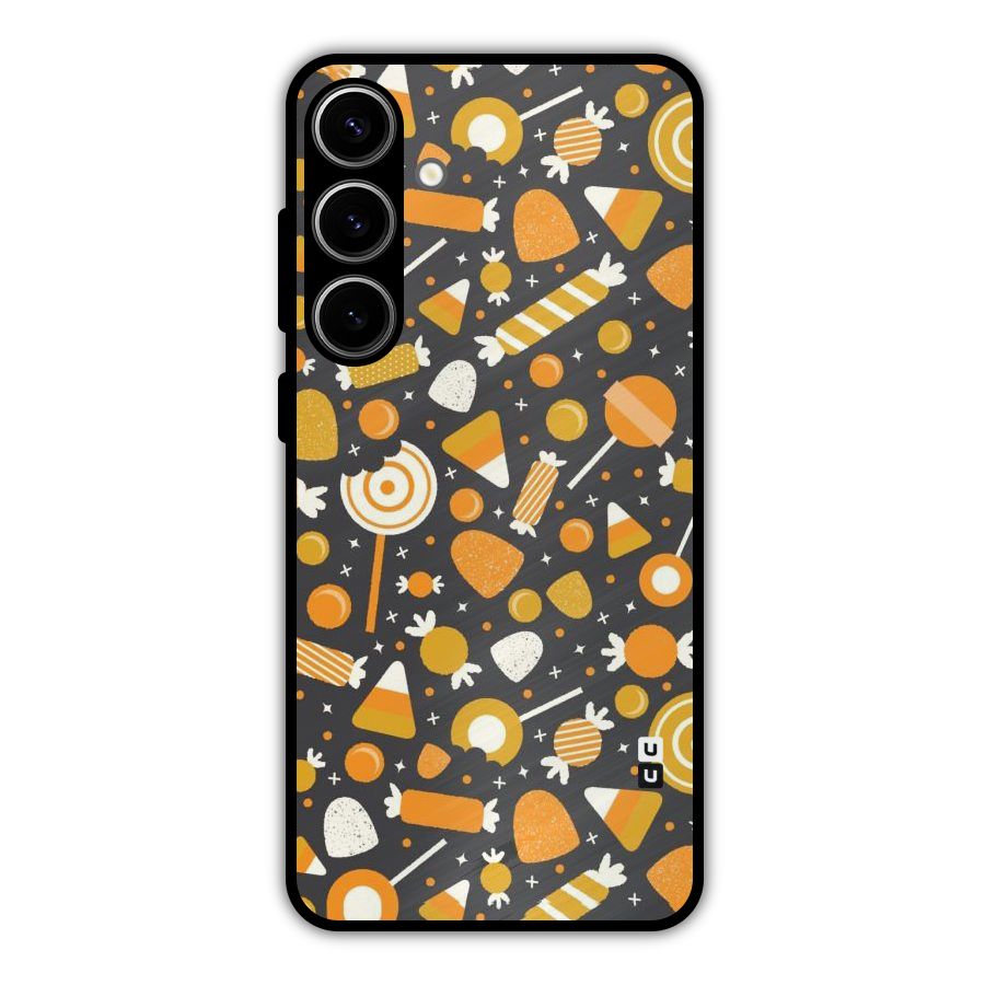 Candies Pattern Metal Back Case for Galaxy S24 Plus
