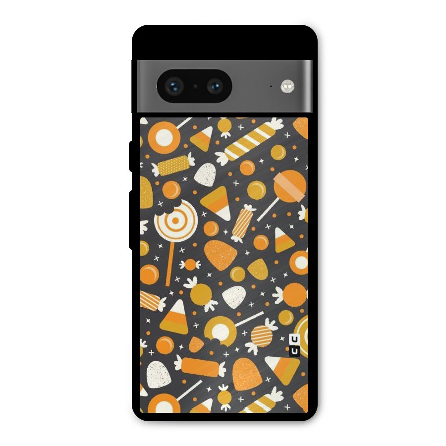 Candies Pattern Metal Back Case for Google Pixel 7