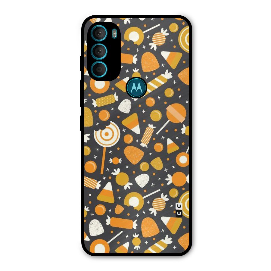 Candies Pattern Metal Back Case for Moto G71 5G