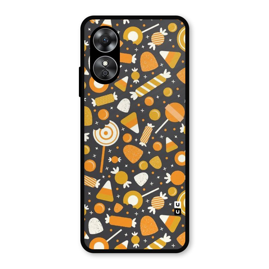 Candies Pattern Metal Back Case for Oppo A17