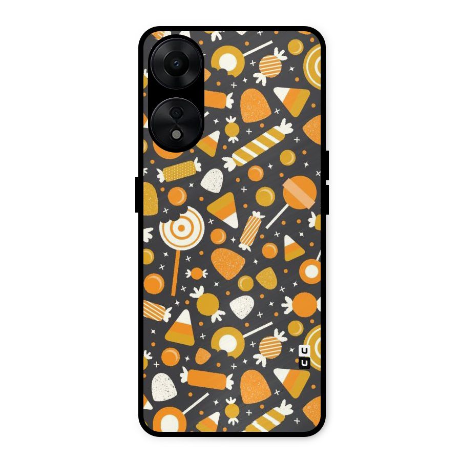 Candies Pattern Metal Back Case for Oppo A78 5G