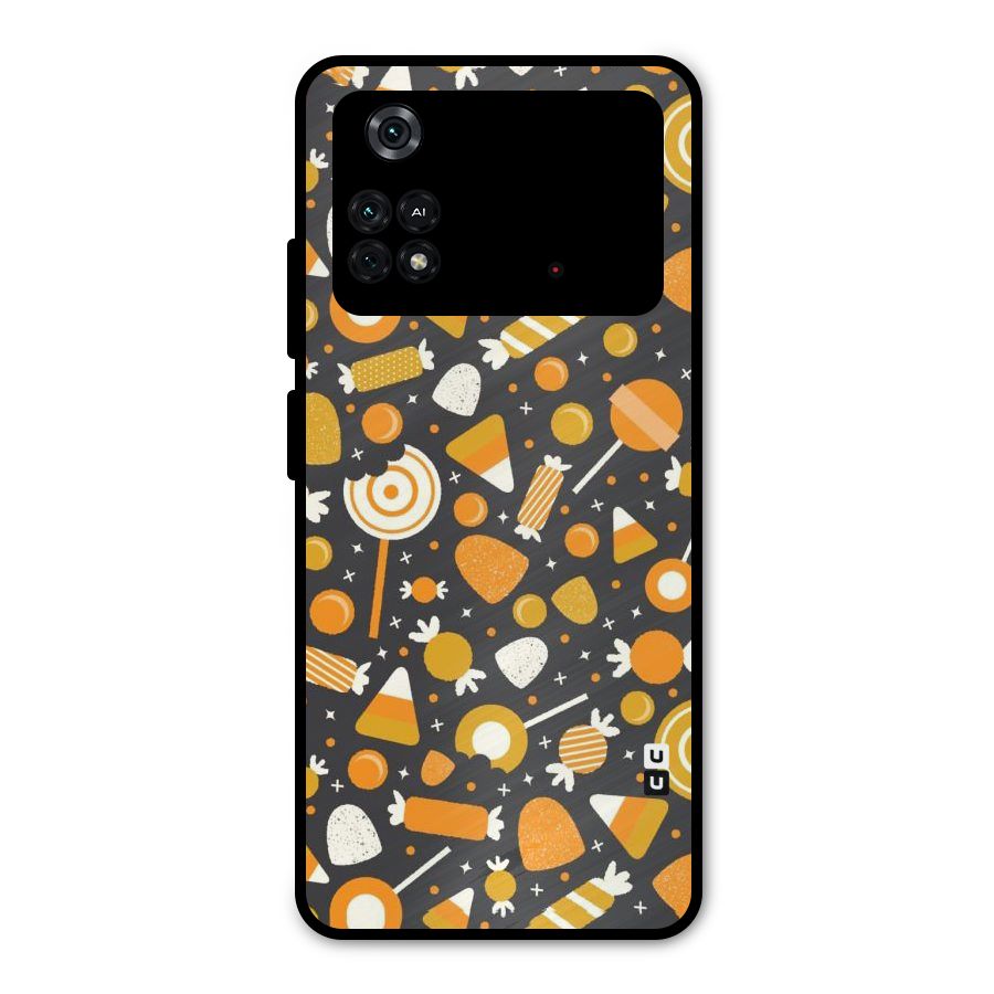 Candies Pattern Metal Back Case for Poco M4 Pro 4G