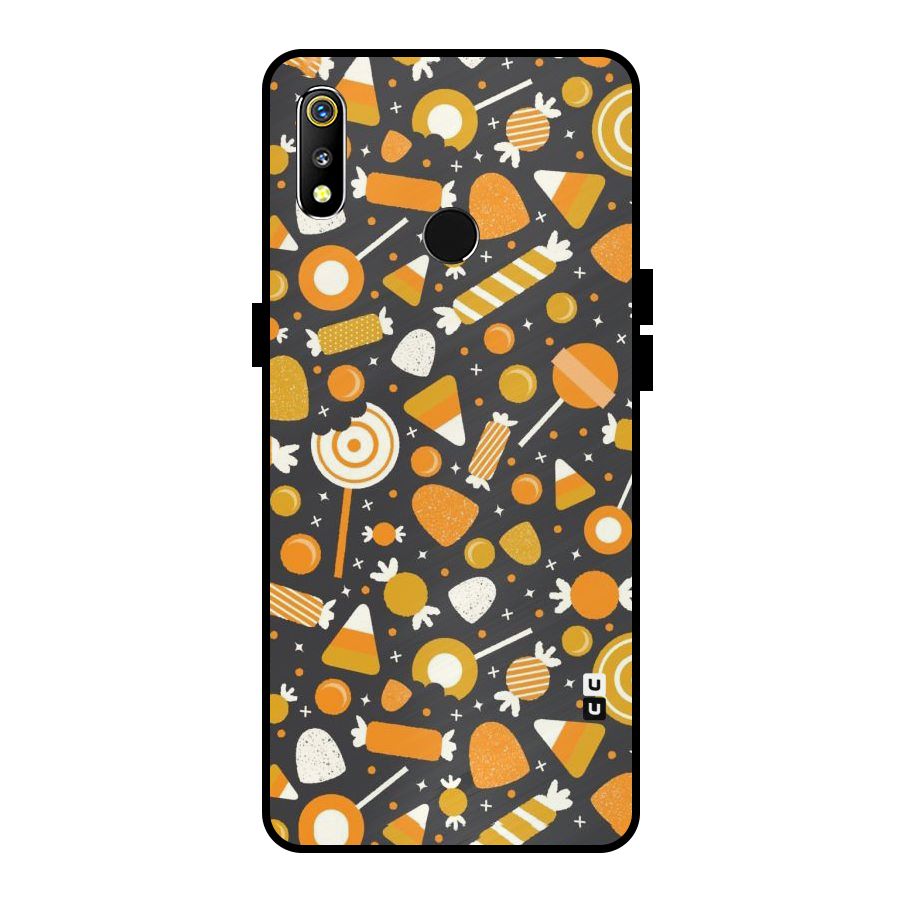 Candies Pattern Metal Back Case for Realme 3i