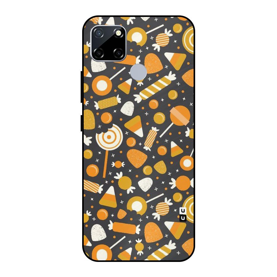 Candies Pattern Metal Back Case for Realme Narzo 20