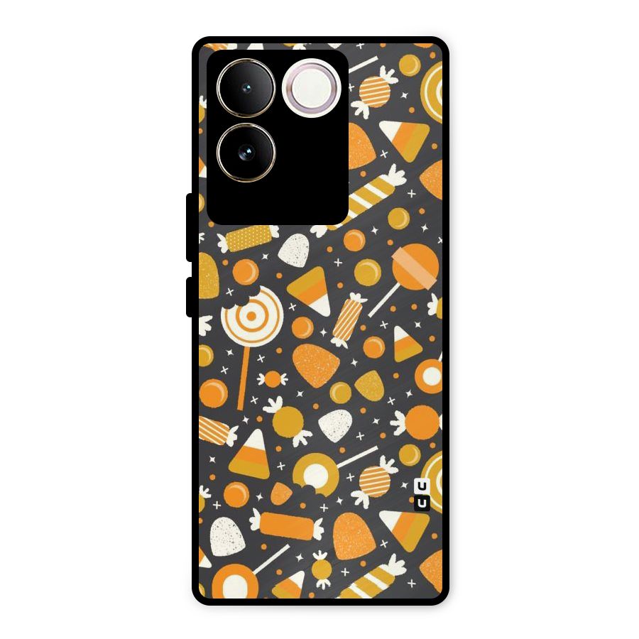 Candies Pattern Metal Back Case for Vivo T2 Pro