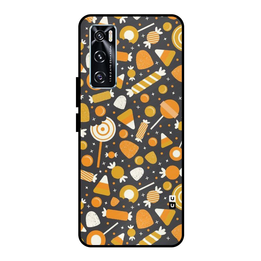 Candies Pattern Metal Back Case for Vivo V20 SE