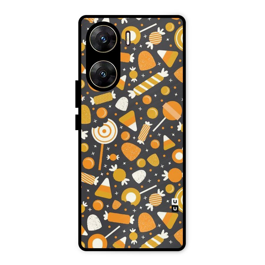 Candies Pattern Metal Back Case for Vivo V29e