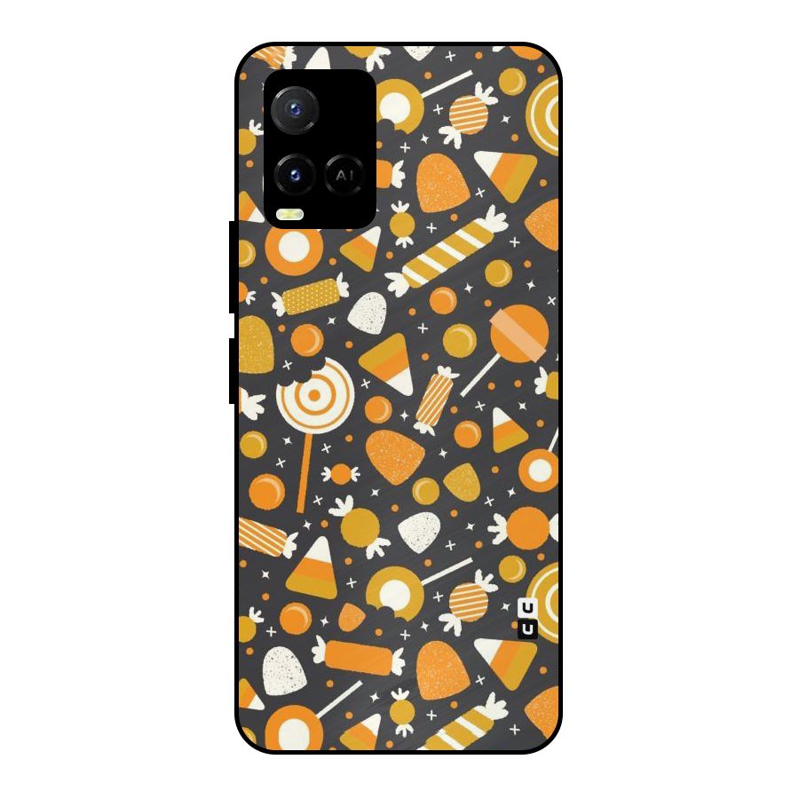 Candies Pattern Metal Back Case for Vivo Y21T