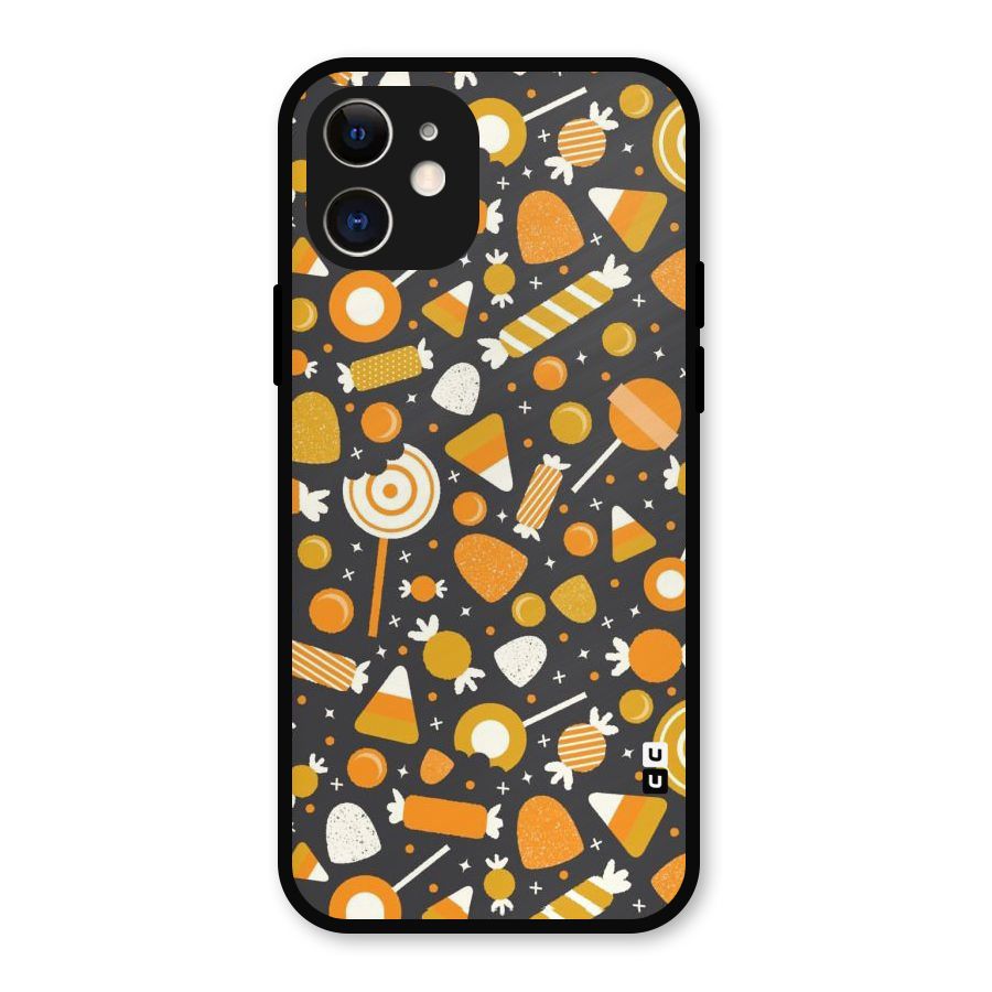 Candies Pattern Metal Back Case for iPhone 12