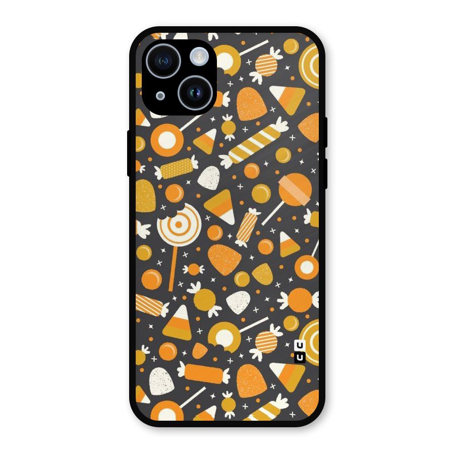Candies Pattern Metal Back Case for iPhone 14