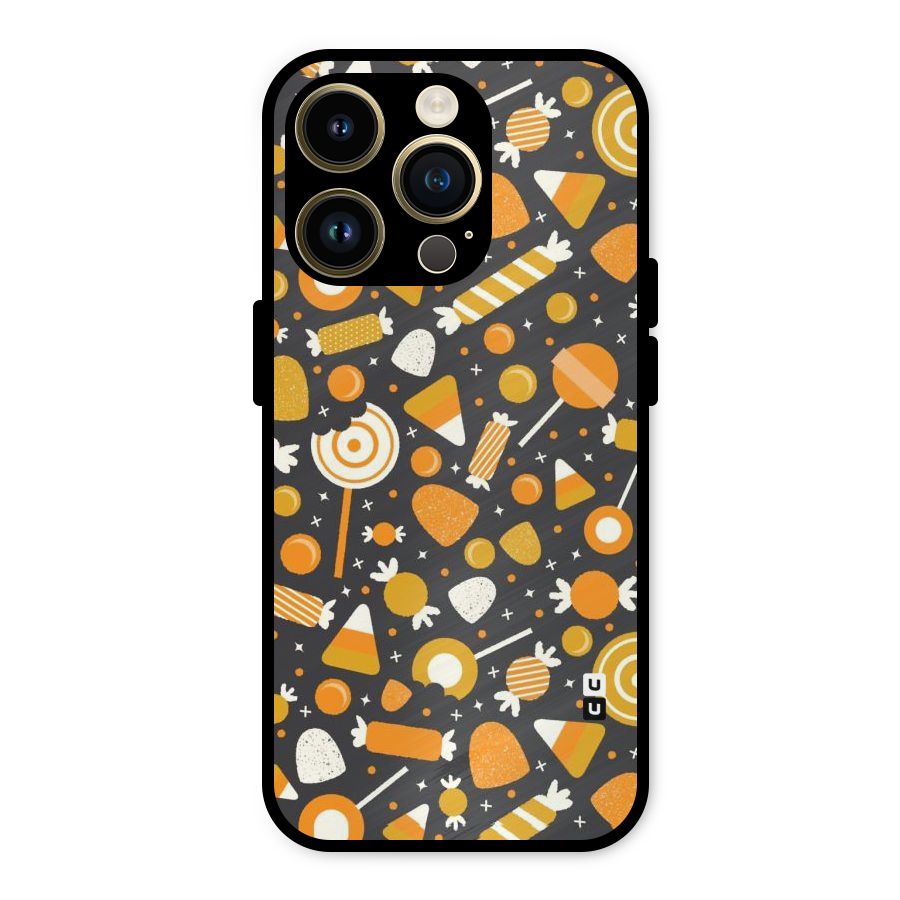 Candies Pattern Metal Back Case for iPhone 14 Pro