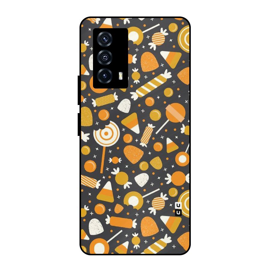 Candies Pattern Metal Back Case for iQOO Z5