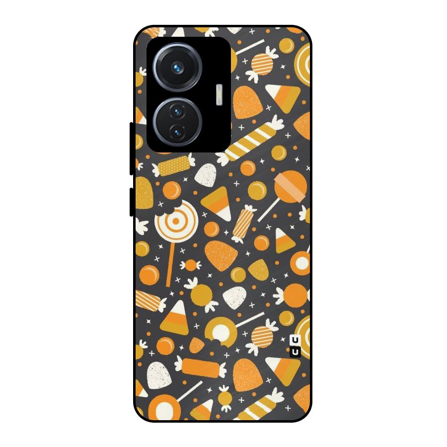 Candies Pattern Metal Back Case for iQOO Z6 44W