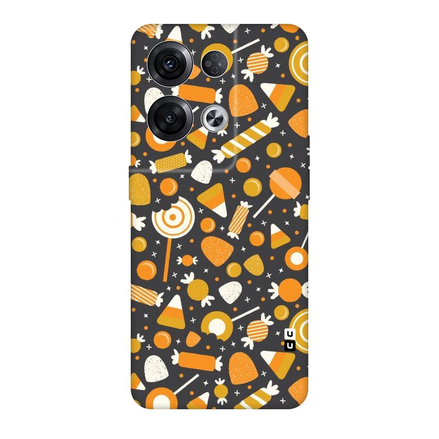 Candies Pattern Original Polycarbonate Back Case for Oppo Reno8 Pro 5G