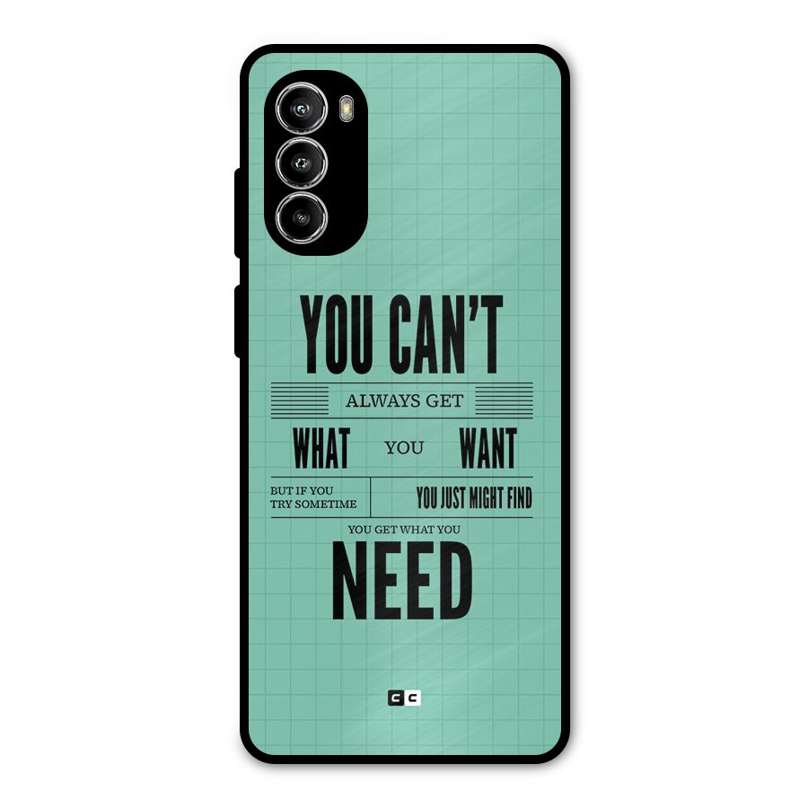 Cant Always Get Metal Back Case for Moto G52
