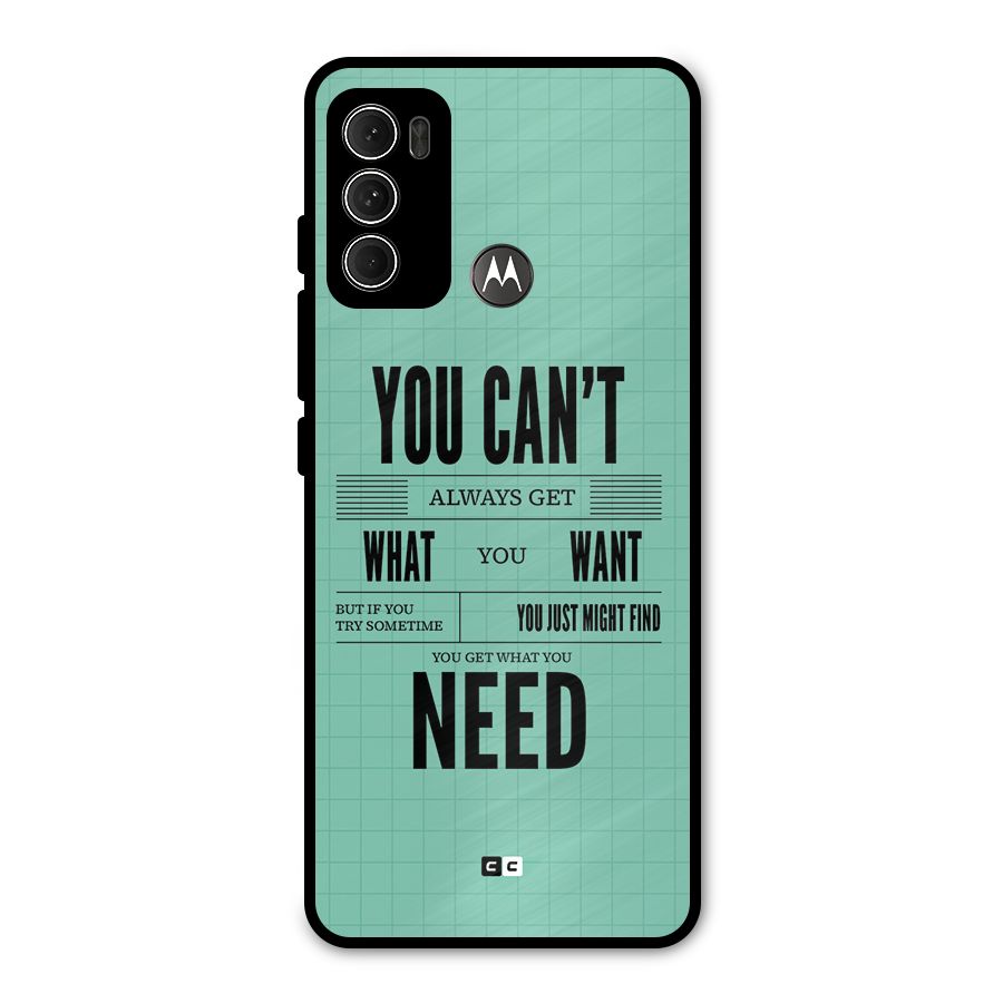 Cant Always Get Metal Back Case for Moto G60
