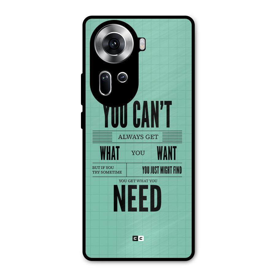 Cant Always Get Metal Back Case for Oppo Reno11 5G