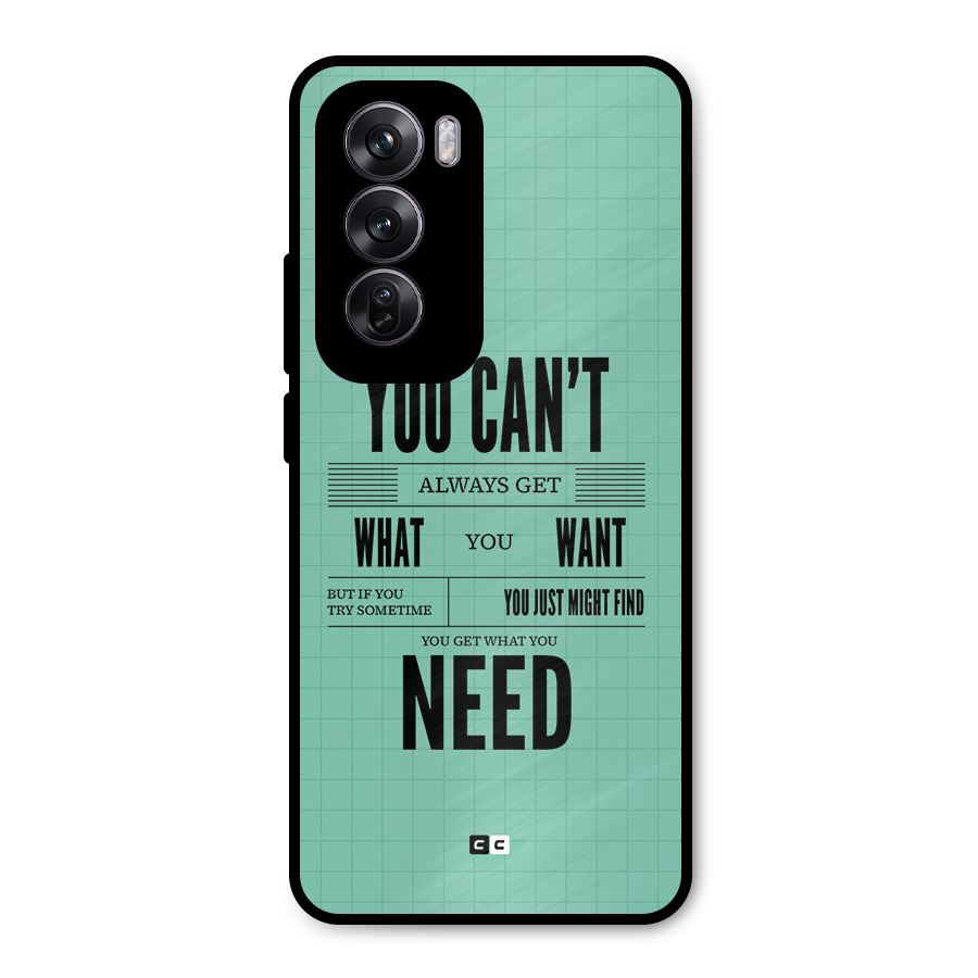 Cant Always Get Metal Back Case for Oppo Reno12 Pro