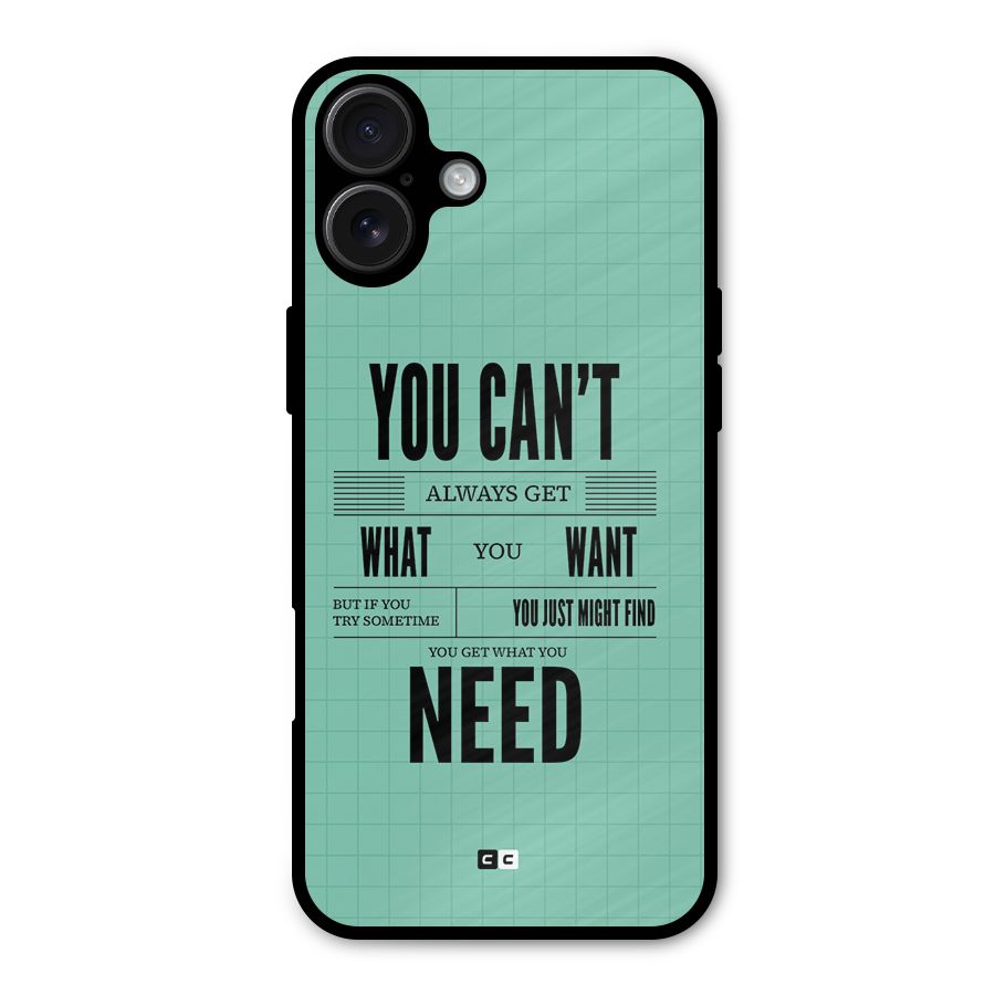 Cant Always Get Metal Back Case for iPhone 16 Plus