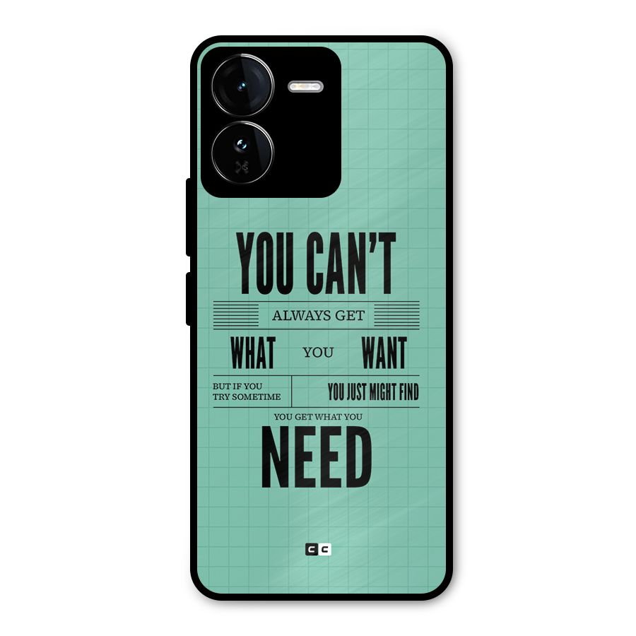 Cant Always Get Metal Back Case for iQOO Z9