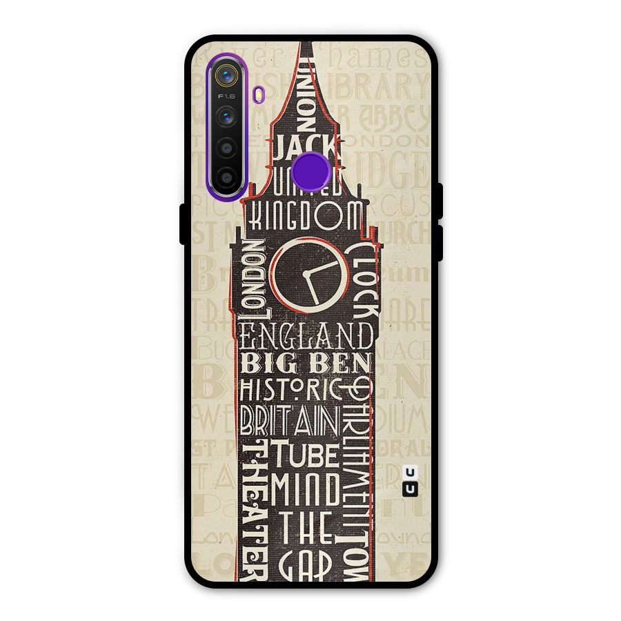 Cap City Design Glass Back Case for Realme 5s