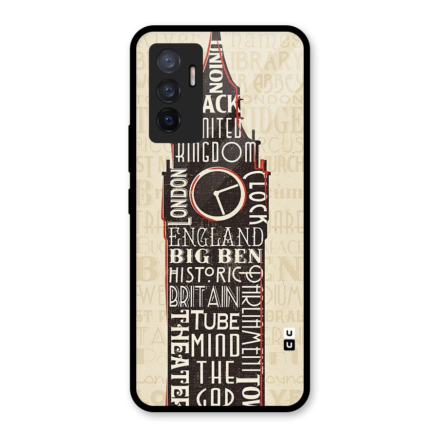 Cap City Design Glass Back Case for Vivo V23e