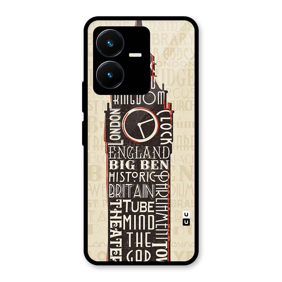 Cap City Design Glass Back Case for Vivo Y22s
