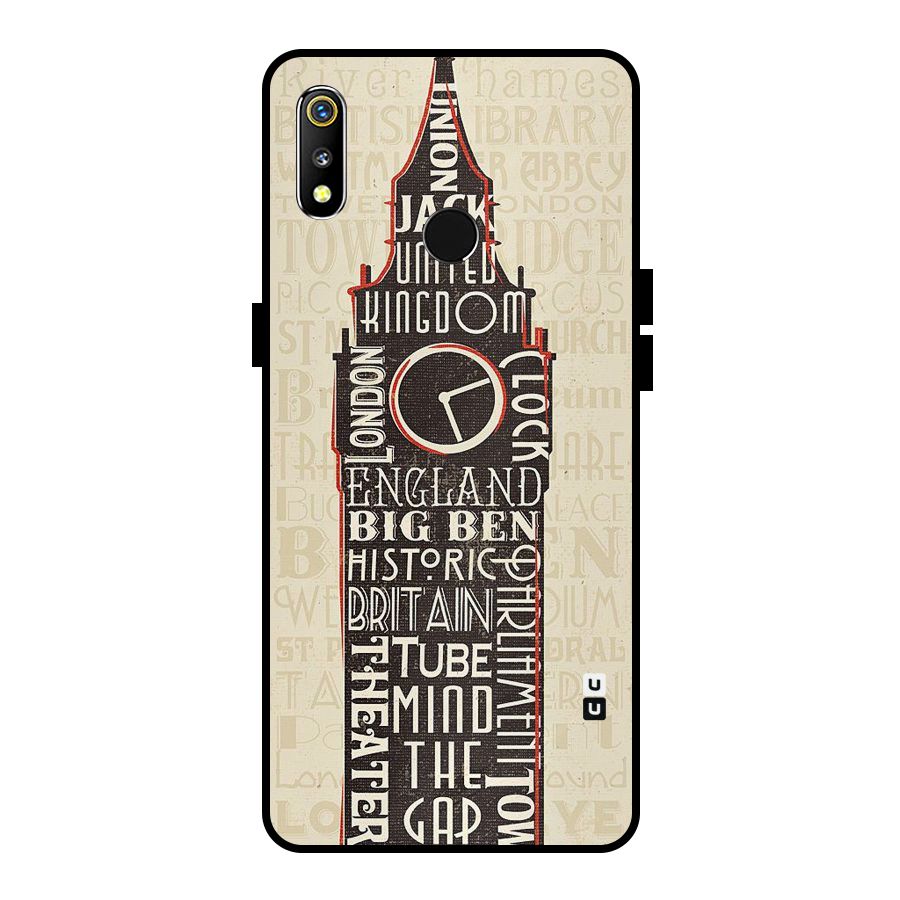 Cap City Design Metal Back Case for Realme 3