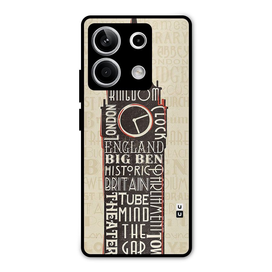 Cap City Design Metal Back Case for Redmi Note 13 5G