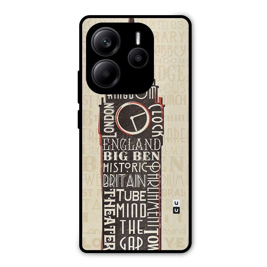 Cap City Design Metal Back Case for Redmi Note 14 5G