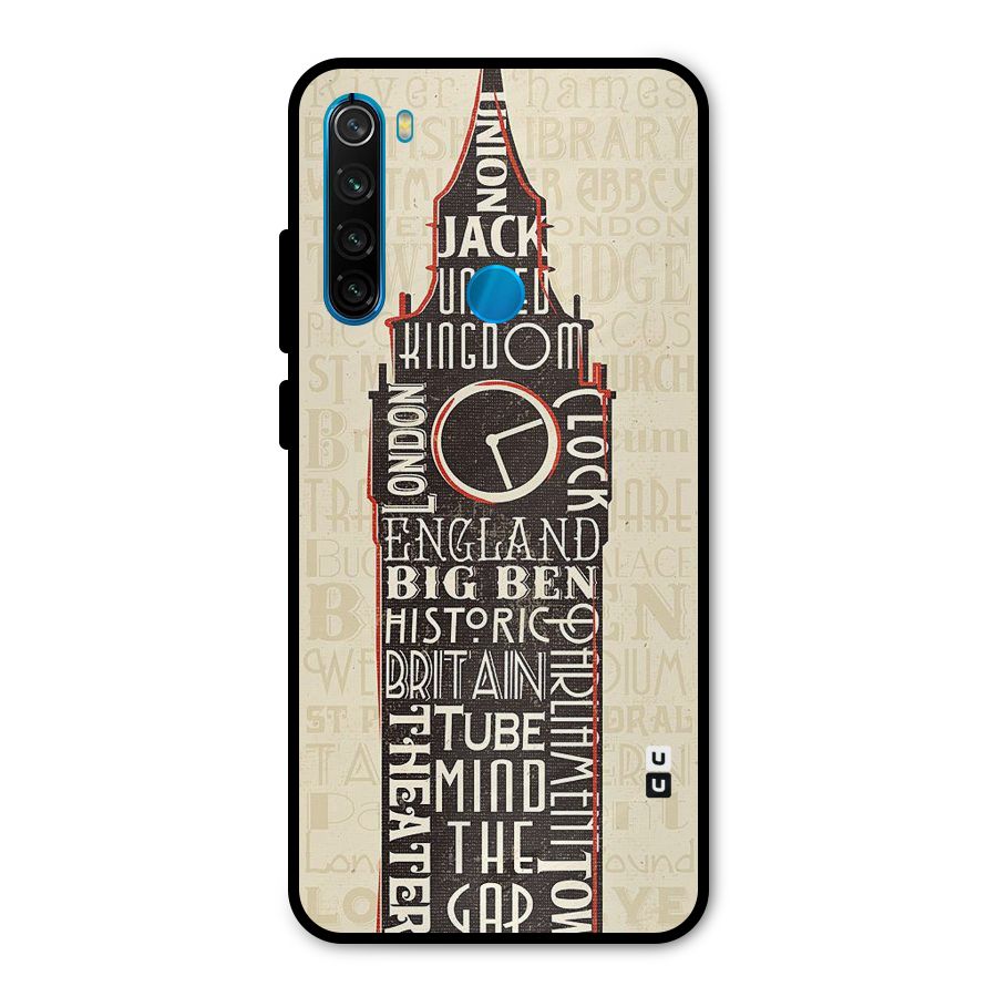 Cap City Design Metal Back Case for Redmi Note 8