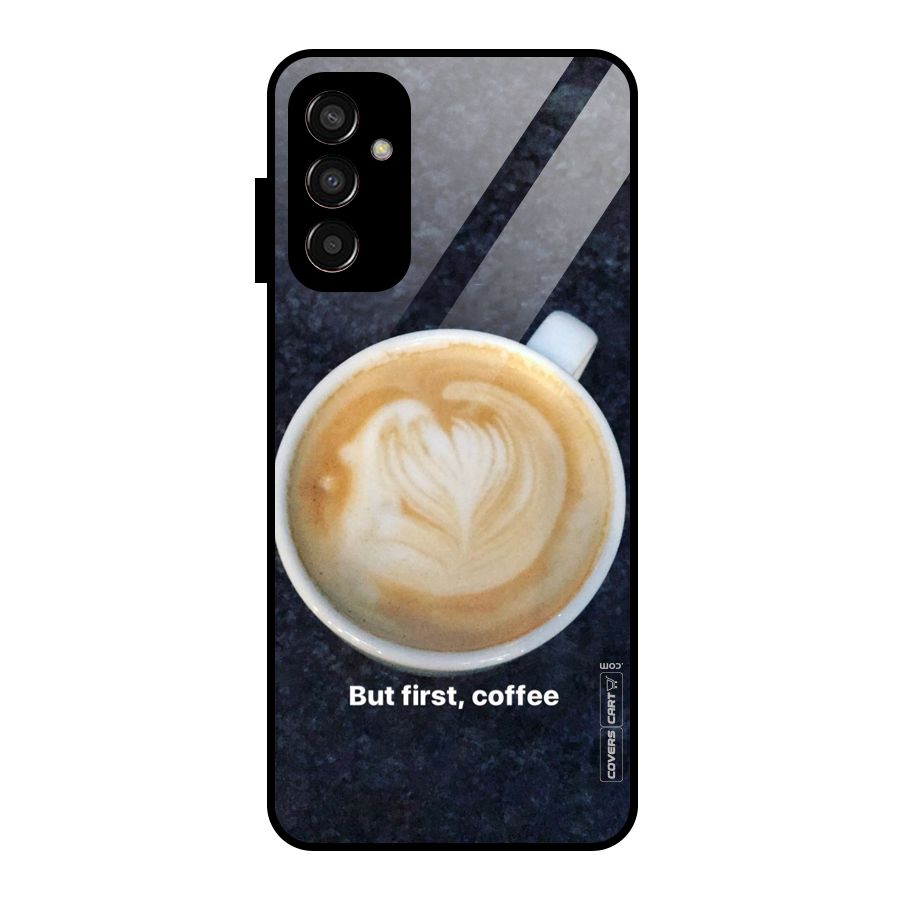 Cappuccino Coffee Glass Back Case for Galaxy F13