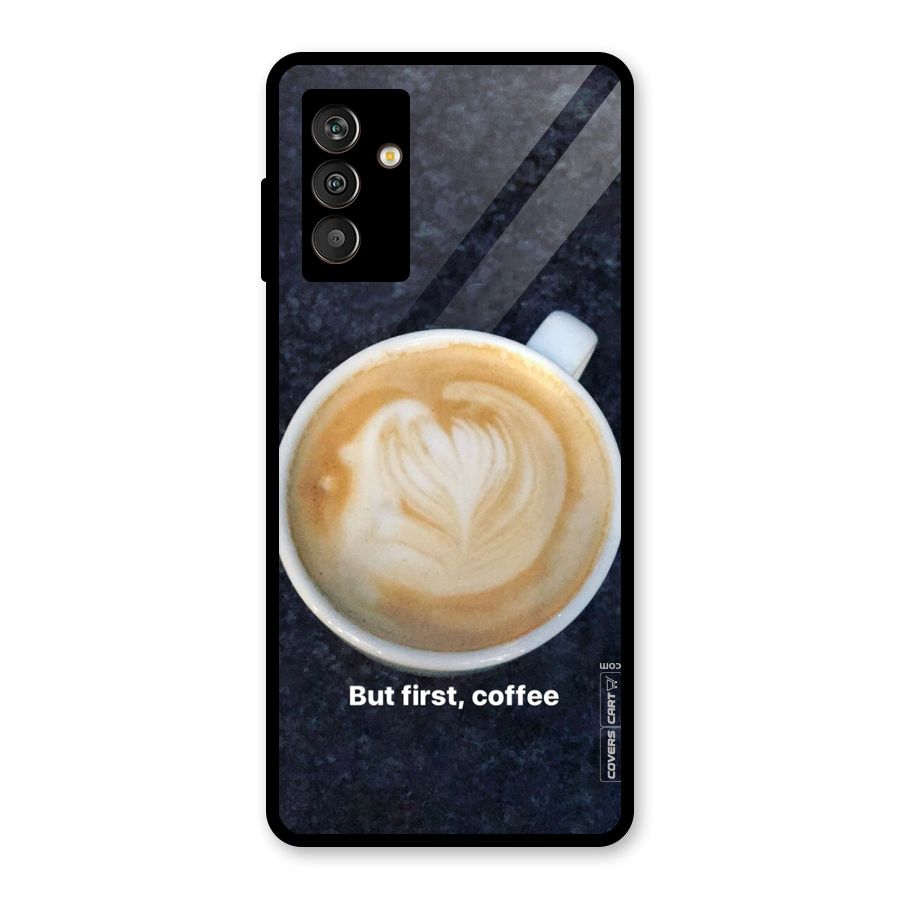 Cappuccino Coffee Glass Back Case for Galaxy M13