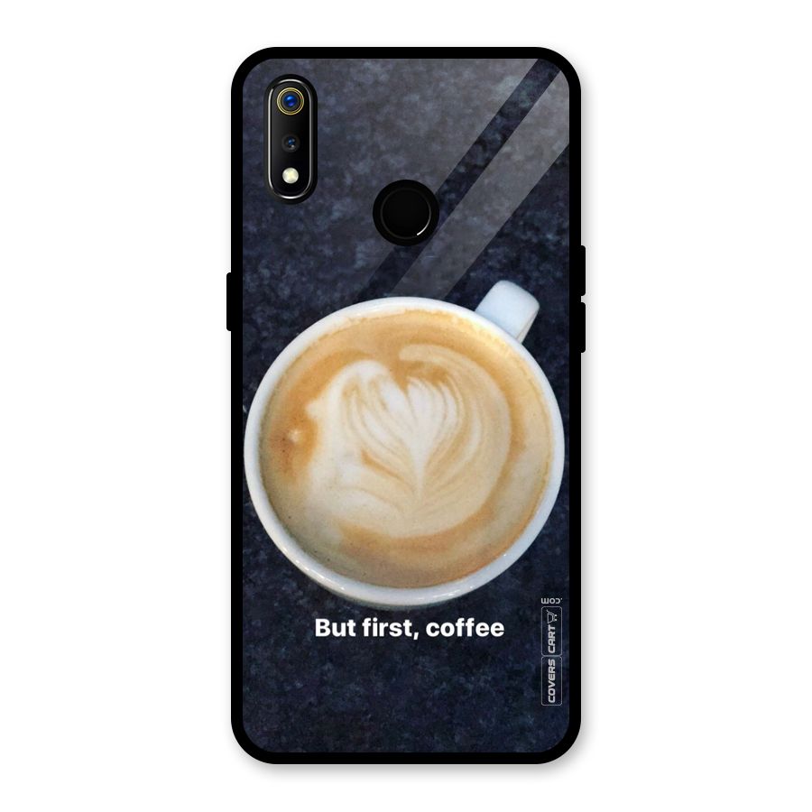 Cappuccino Coffee Glass Back Case for Realme 3