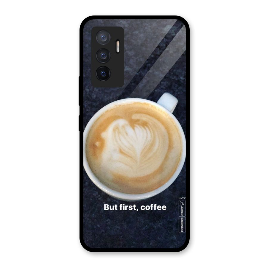 Cappuccino Coffee Glass Back Case for Vivo V23e
