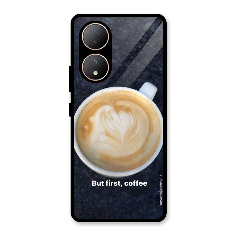 Cappuccino Coffee Glass Back Case for Vivo Y100A