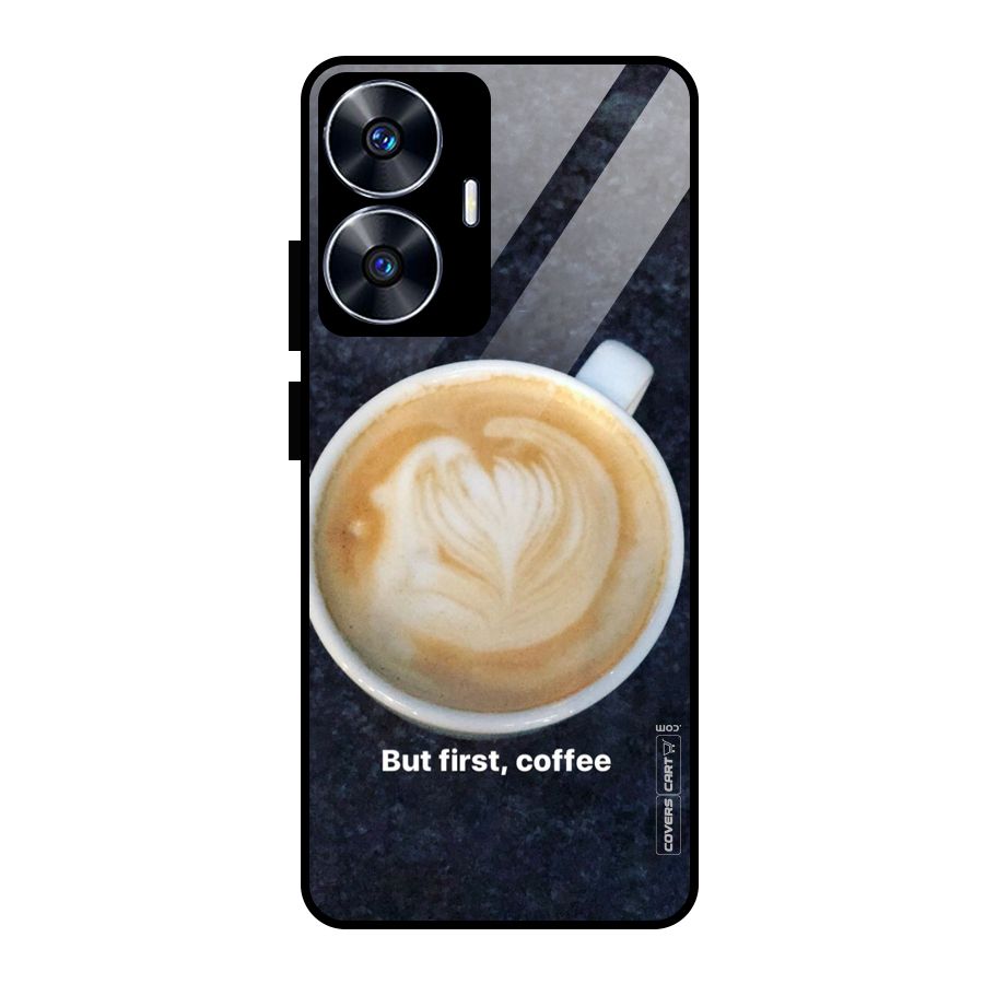 Cappuccino Coffee Glass Back Case for realme C55