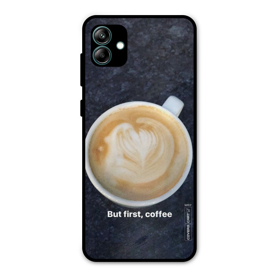 Cappuccino Coffee Metal Back Case for Galaxy A04