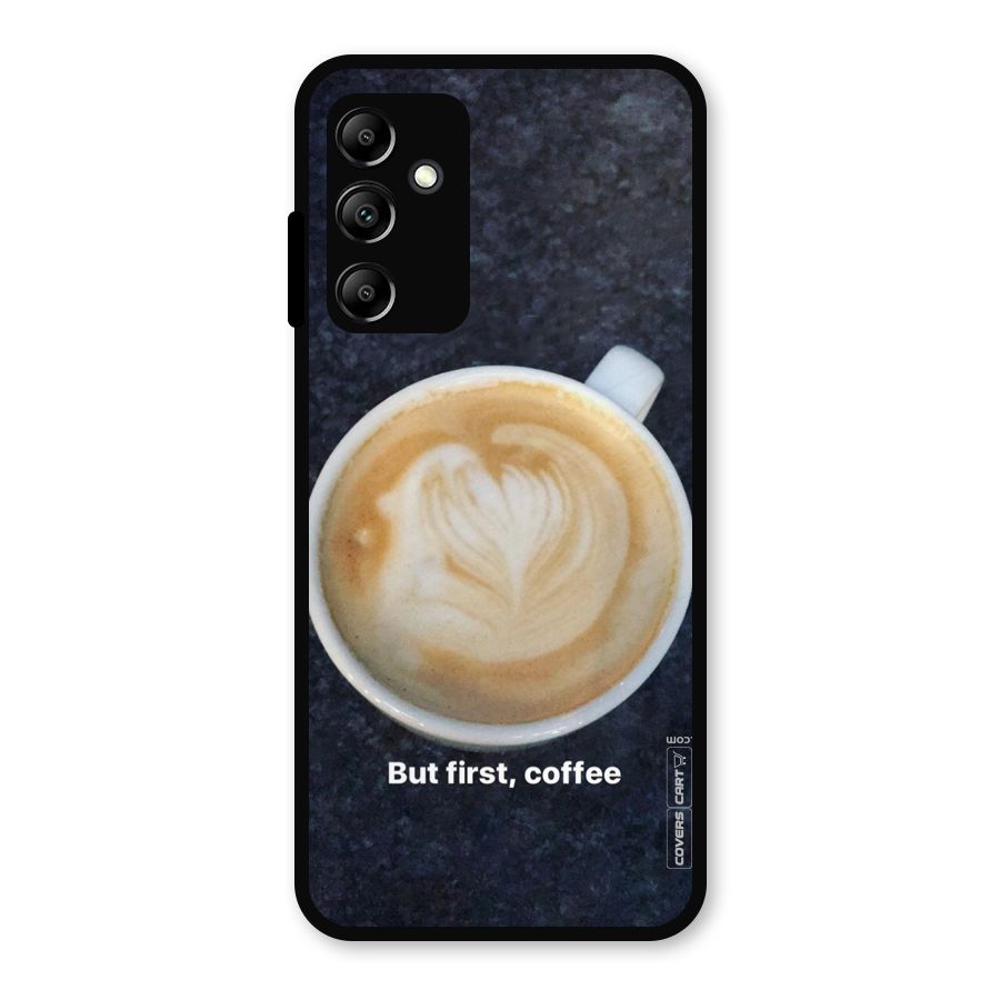 Cappuccino Coffee Metal Back Case for Galaxy A14 5G