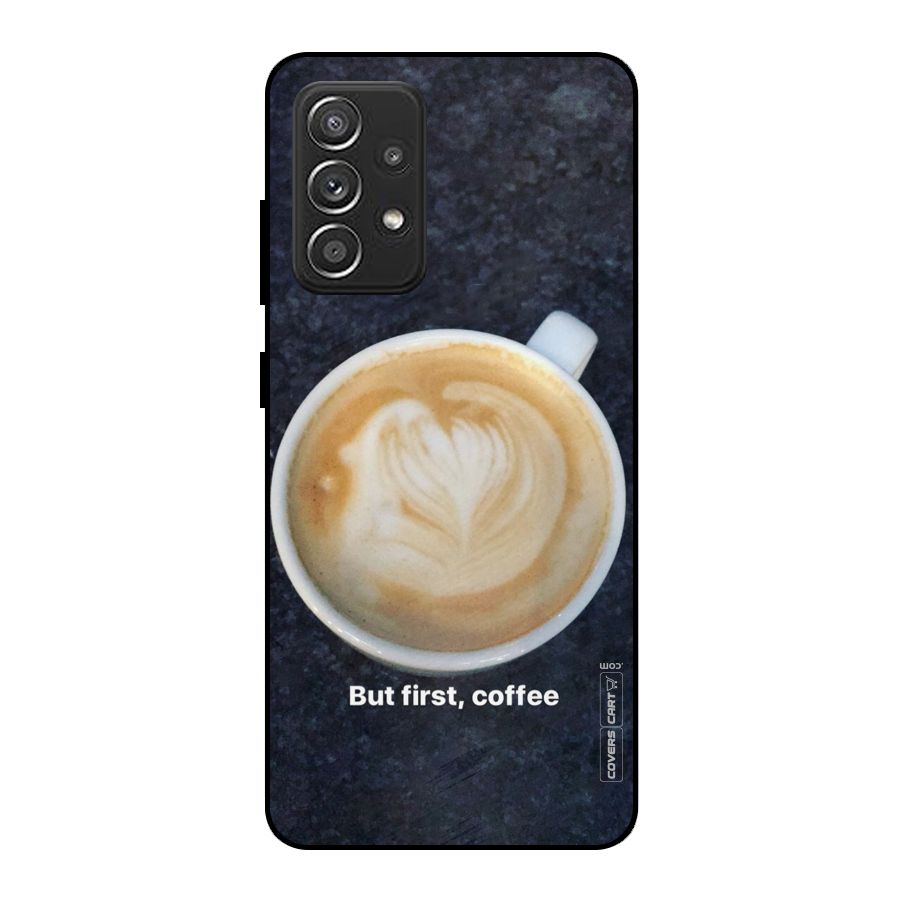 Cappuccino Coffee Metal Back Case for Galaxy A52s 5G