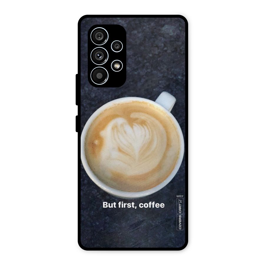 Cappuccino Coffee Metal Back Case for Galaxy A53 5G
