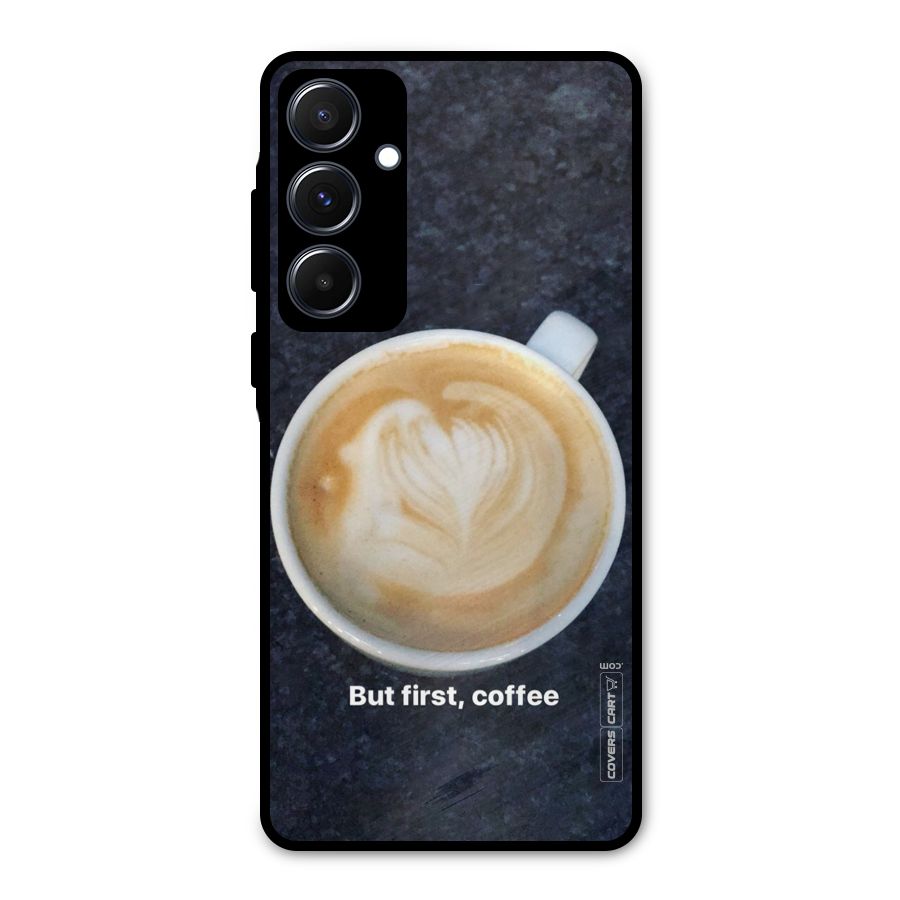 Cappuccino Coffee Metal Back Case for Galaxy A55