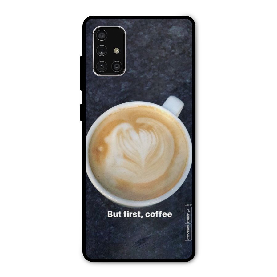 Cappuccino Coffee Metal Back Case for Galaxy A71